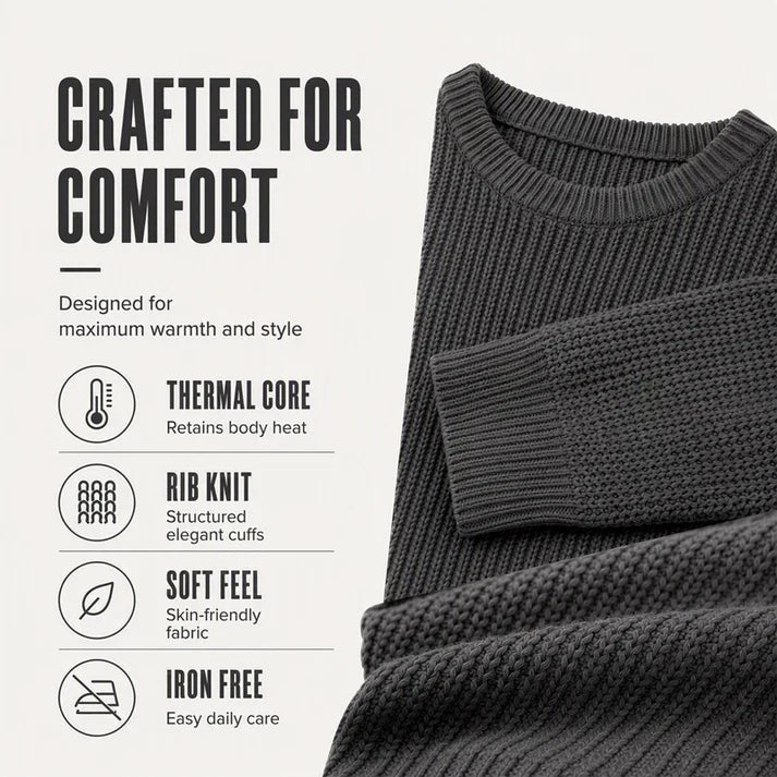 ✨The 2026 collection with 50% off 🎁 Men’s crew-neck jumpers – soft, relaxed jumpers, classic long-sleeved jumpers with ribbed hems